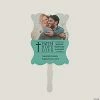 Personalized Faith, Hope, Love Wedding Favor Hands Fans - 12 Pc.