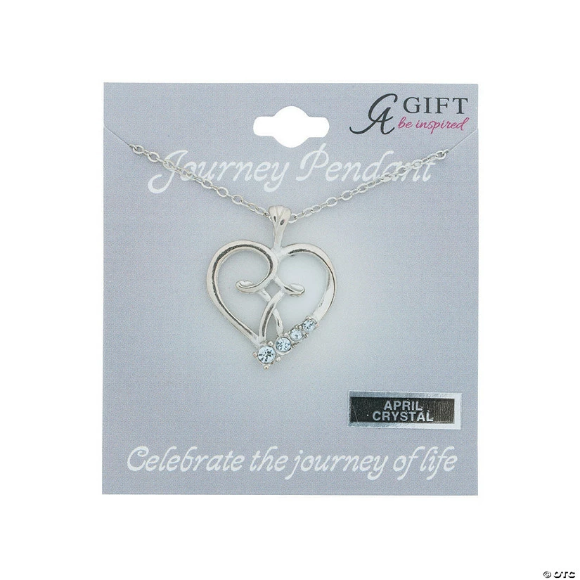 April Birthstone Pendant Necklace 2 April Birthstone Pendant Necklace - Image 2