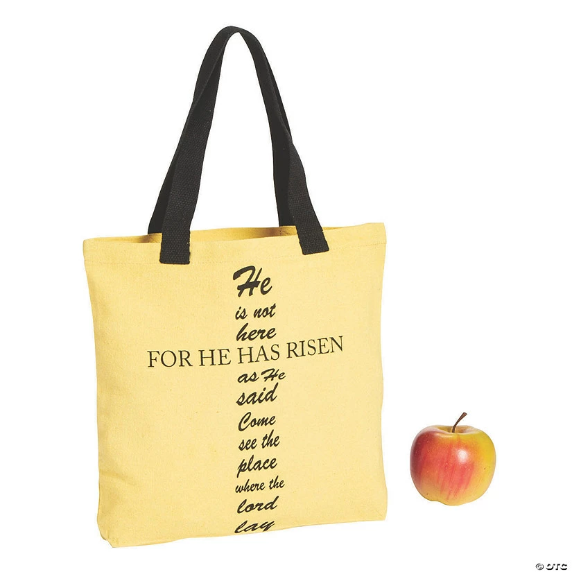 Medium He Has Risen Cross Canvas Tote Bag 2 Medium He Has Risen Cross Canvas Tote Bag - Image 2