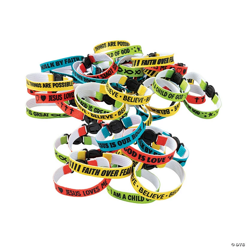 Bulk Religious Friendship Bracelet Assortment - 150 Pc. 2 Bulk Religious Friendship Bracelet Assortment - 150 Pc. - Image 2