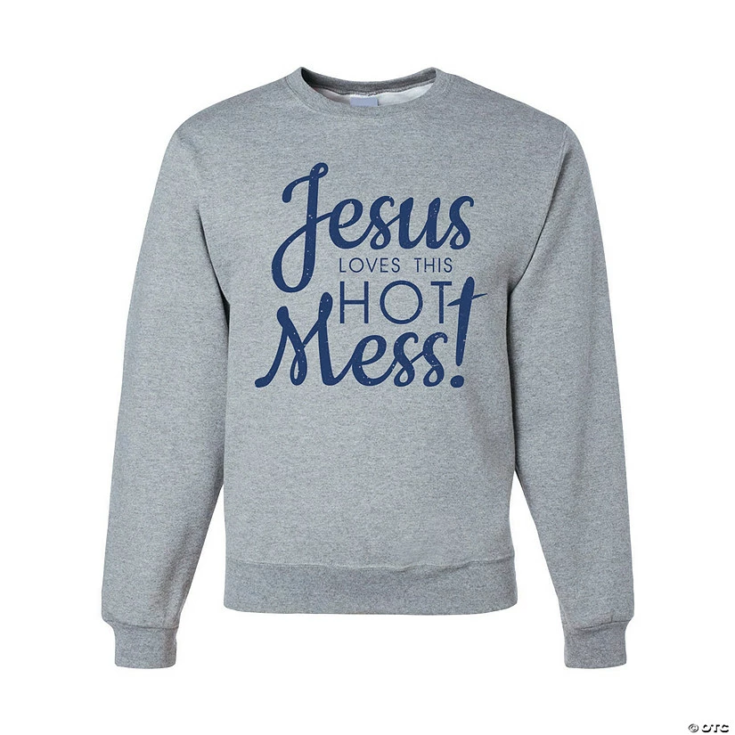 Jesus Loves This Hot Mess Women’s Sweatshirt 2 Jesus Loves This Hot Mess Women’s Sweatshirt - Image 2