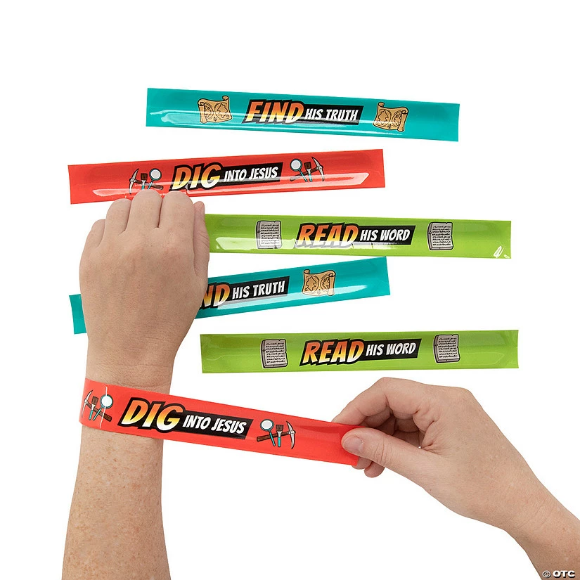 Dig VBS Slap Bracelets - 12 Pc. 2 Dig VBS Slap Bracelets - 12 Pc. - Image 2