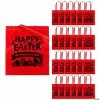 15" x 17" Personalized Red Church Egg Hunt Large Nonwoven Tote Bags - 24 Pc.