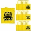 15" x 17" Personalized Yellow Church Egg Hunt Large Nonwoven Tote Bags - 24 Pc.