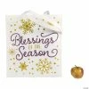 15" x 17" Large Blessings of the Season Laminated Nonwoven Tote Bags - 12 Pc.