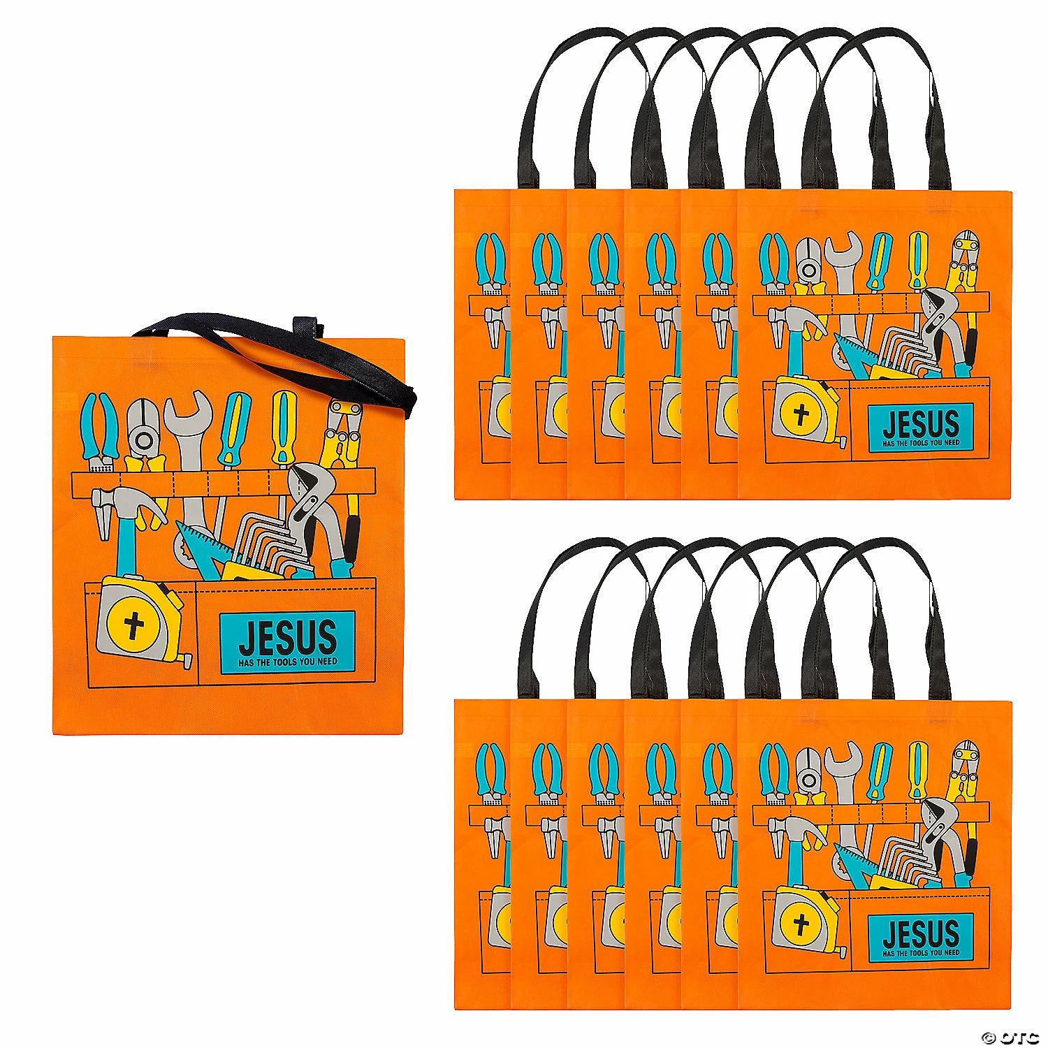 15" x 17" Large Construction VBS Toolbox Nonwoven Tote Bags - 12 Pc. 1 15" x 17" Large Construction VBS Toolbox Nonwoven Tote Bags - 12 Pc.