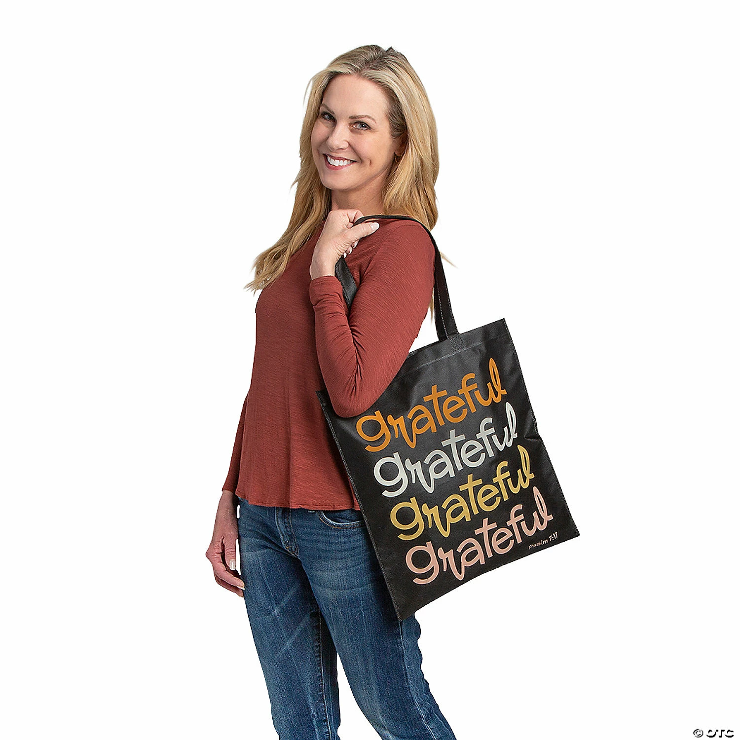 15” x 17” Large Grateful Psalm 7:17 Nonwoven Tote Bags - 12 Pc. 3 15” x 17” Large Grateful Psalm 7:17 Nonwoven Tote Bags - 12 Pc. - Image 3
