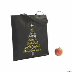 15" x 17" Large John 1:5 Nonwoven Tote Bags - 12 Pc.