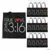 15" x 17" Large John 3:16 True Love Nonwoven Tote Bags - 12 Pc.