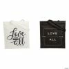 15" x 17" Large Love Above All Nonwoven Tote Bags - 12 Pc.