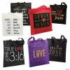 15" x 17" Large Religious Nonwoven Tote Bag Assortment - 48 Pc.