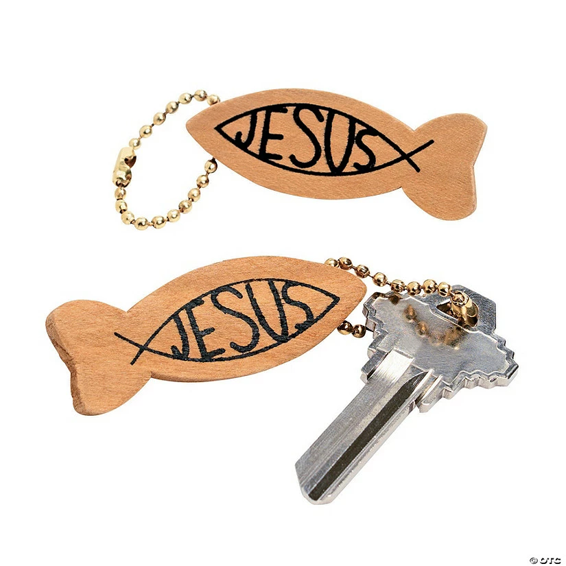Jesus Fish Keychains - 12 Pc. 2 Jesus Fish Keychains - 12 Pc. - Image 2