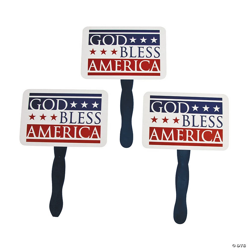 God Bless America Hand Fans - 12 Pc. 2 God Bless America Hand Fans - 12 Pc. - Image 2