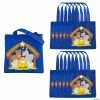 8" x 8" Mini Nonwoven Religious Nativity Animals with Baby Jesus Tote Bags - 12 Pc.