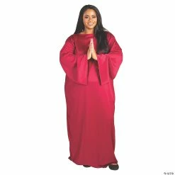 Adult’s Maroon Plus-Size Nativity Gown