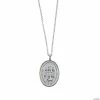Antique Silvertone Isaiah 41:10 Pendant Necklace