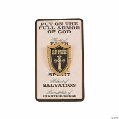 Armor of God Pins on Cards - 12 Pc.