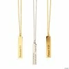 Bar Necklaces with Religious Verse - 3 Pc.