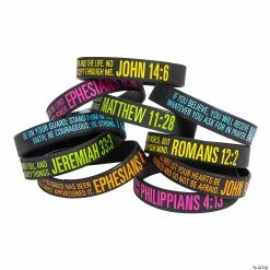 Bible Verse Rubber Bracelets - 100 Pc.