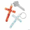 Bright Confetti Cross Keychains - 12 Pc.