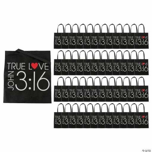Bulk 15" x 17" Large John 3:16 Nonwoven Tote Bags - 48 Pc. -Religious Apparel Sales Shop bulk 15 x 17 large john 3 16 nonwoven tote bags 48 pc 13940068