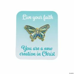 Butterfly Pins with Card - 12 Pc.