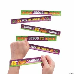 Christian Pumpkin Slap Bracelets - 12 Pc.