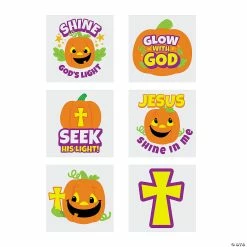 Christian Pumpkin Temporary Tattoos - 72 Pc.
