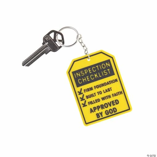 Construction VBS Keychains - 12 Pc. -Religious Apparel Sales Shop construction vbs keychains 12 pc 13942899