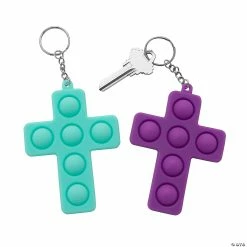 Cross Lotsa Pops Popping Toy Keychains - 6 Pc.