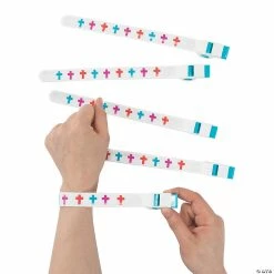 Cross Whistle Slap Bracelets - 12 Pc.