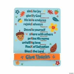Give Thanks Bracelets with Card - 24 Pc.