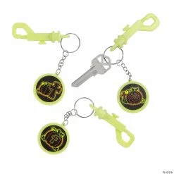 Glow-in-the-Dark Halloween Christian Pumpkin Backpack Clip Keychains - 12 Pc. -Religious Apparel Sales Shop glow in the dark halloween christian pumpkin backpack clip keychains 12 pc 13983010 a01