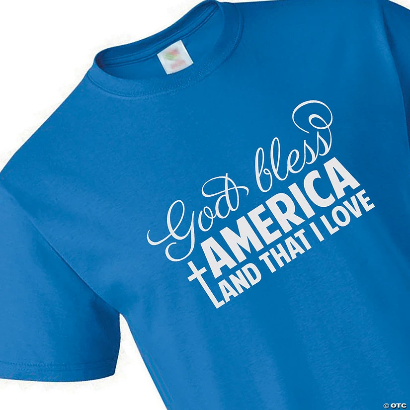 God Bless America Adult's T-Shirt 1 God Bless America Adult's T-Shirt