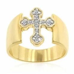 J Goodin Two-tone Finish Cross Ring Size 5 -Religious Apparel Sales Shop j goodin two tone finish cross ring size 514228137 a02NOWA
