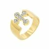 J Goodin Two-tone Finish Cross Ring Size 5