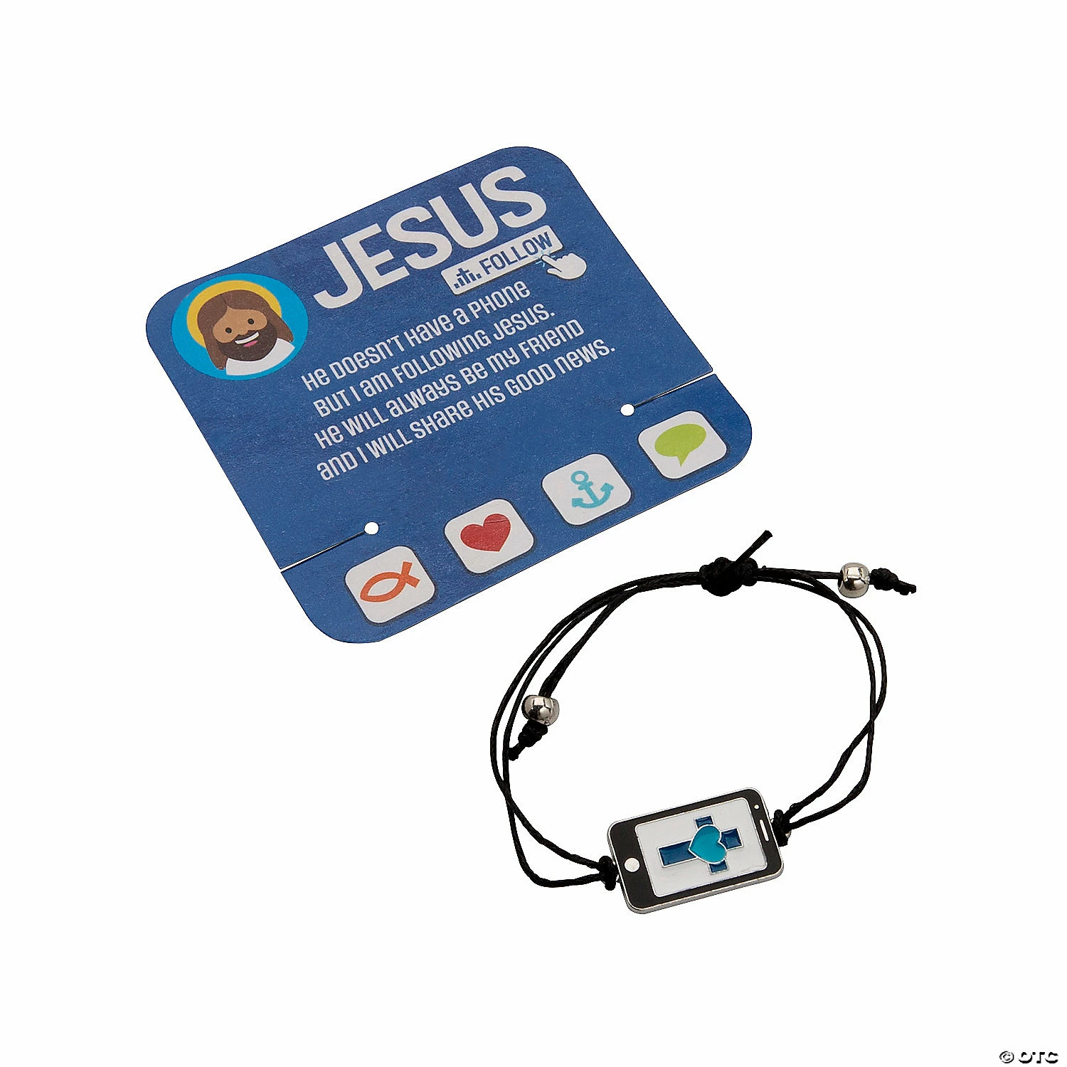 Jesus and Media Rope Bracelets with Card - 12 Pc. 3 Jesus and Media Rope Bracelets with Card - 12 Pc. - Image 3