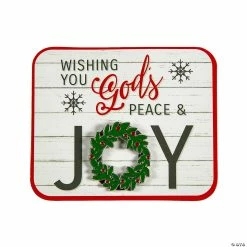 Joy Faith Wreath Pins with Card - 12 Pc.