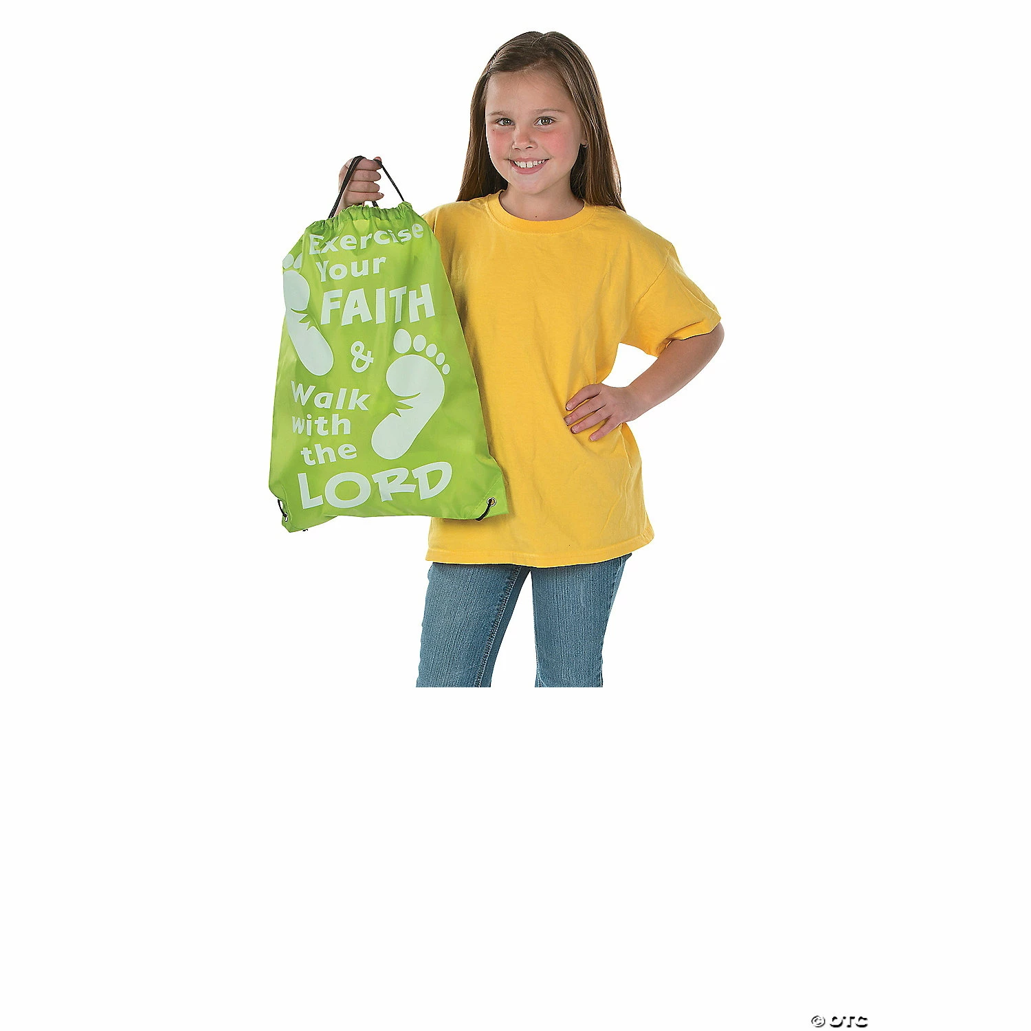 Large Exercise Your Faith Drawstring Bags - 12 Pc. 2 Large Exercise Your Faith Drawstring Bags - 12 Pc. - Image 2