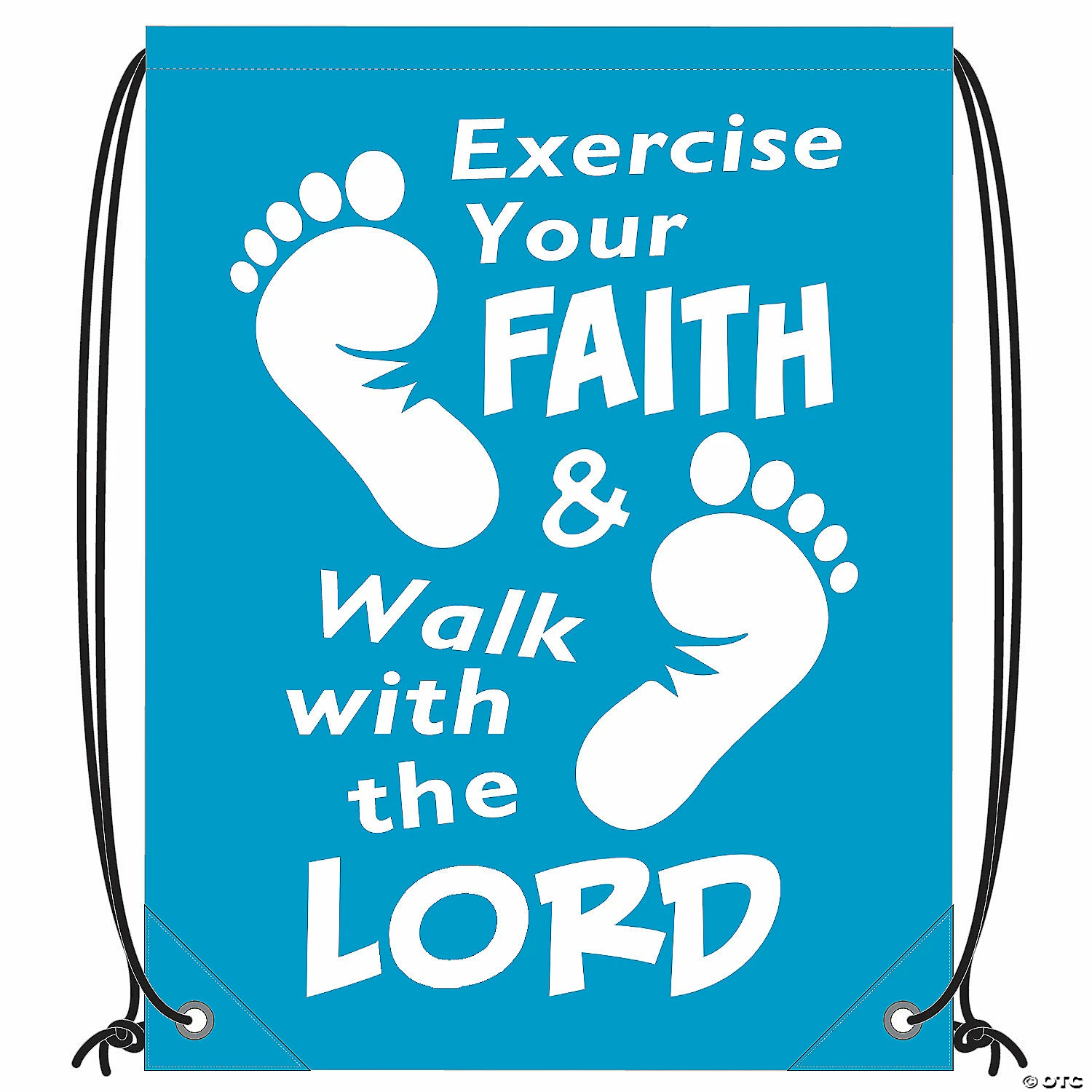 Large Exercise Your Faith Drawstring Bags - 12 Pc. 3 Large Exercise Your Faith Drawstring Bags - 12 Pc. - Image 3