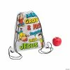 Medium Learn, Grow & Pray Drawstring Bags - 12 Pc.
