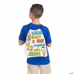 Medium Learn, Grow & Pray Drawstring Bags - 12 Pc. 3 Medium Learn, Grow & Pray Drawstring Bags - 12 Pc. -Religious Apparel Sales Shop medium learn grow and pray drawstring bags 12 pc 13706731 a01