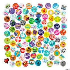 Mega Religious Mini Button Assortment - 200 Pc.