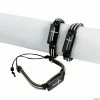Natural Leather Cross Bracelets - 12 Pc.