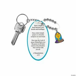 Prayer Bead Keychains with Card - 12 Pc.