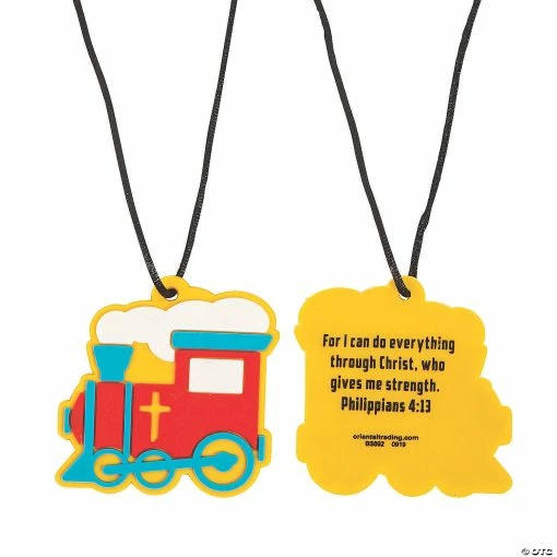 Railroad VBS Charm Necklaces - 12 Pc. -Religious Apparel Sales Shop railroad vbs charm necklaces 12 pc 13942955