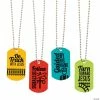 Railroad VBS Dog Tag Necklaces - 12 Pc.