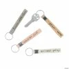 Religious Faux Leather Keychains - 12 Pc.