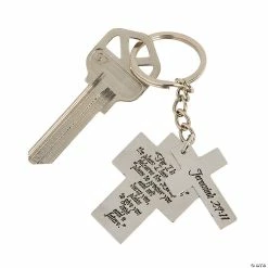 Religious Graduation Crosses Keychains - 12 Pc.