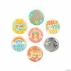 Religious Groovy Mini Buttons - 48 Pc.